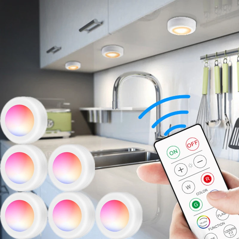 16 Colors Dimmable Kitchen Light Wireless Remote Control
