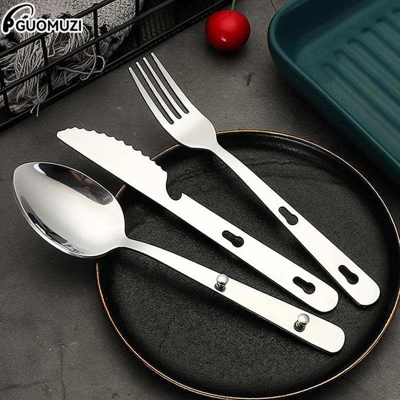 Navaja Multiusos Vajilla De Camping De Acero Inoxidable En