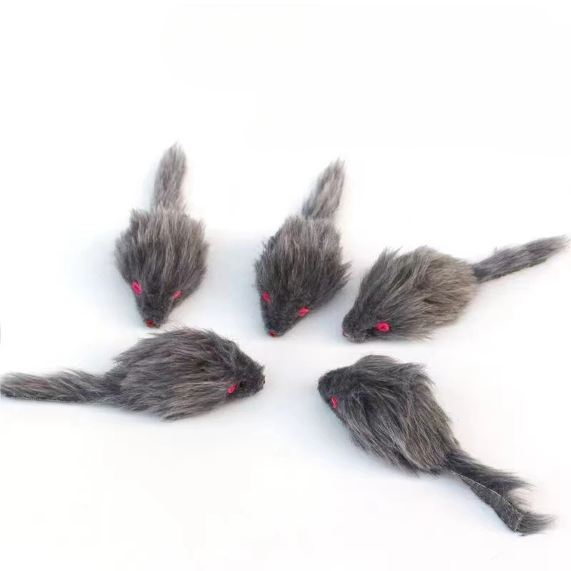Plush Mouse Cat Toy Soft Long-Haired Tail Mice Mouse For Cats Funny Kitten Toy Pet Cats Training Game Cat Supplies Hot Sale 2025