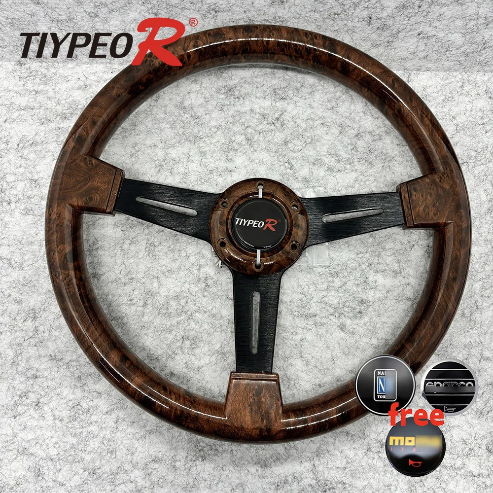 

New ABS 350mm wood grain steering wheel car retrofit high-quality steering wheel easy to install