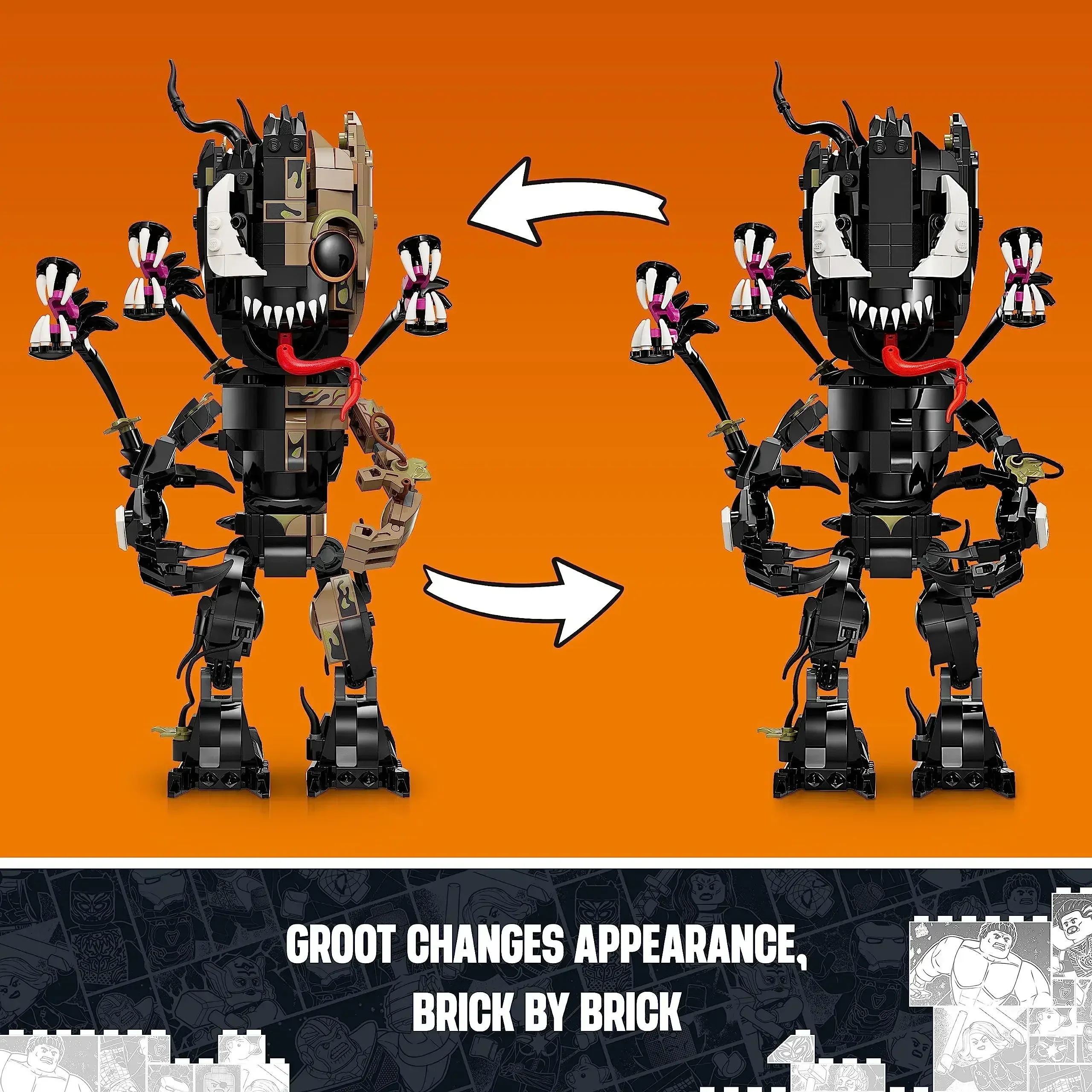 Marvel Building Blocks Toys Venom Groot Avengers Plastic Toys Birthday Gifts for Kids Children DIY Bricks Sets Model