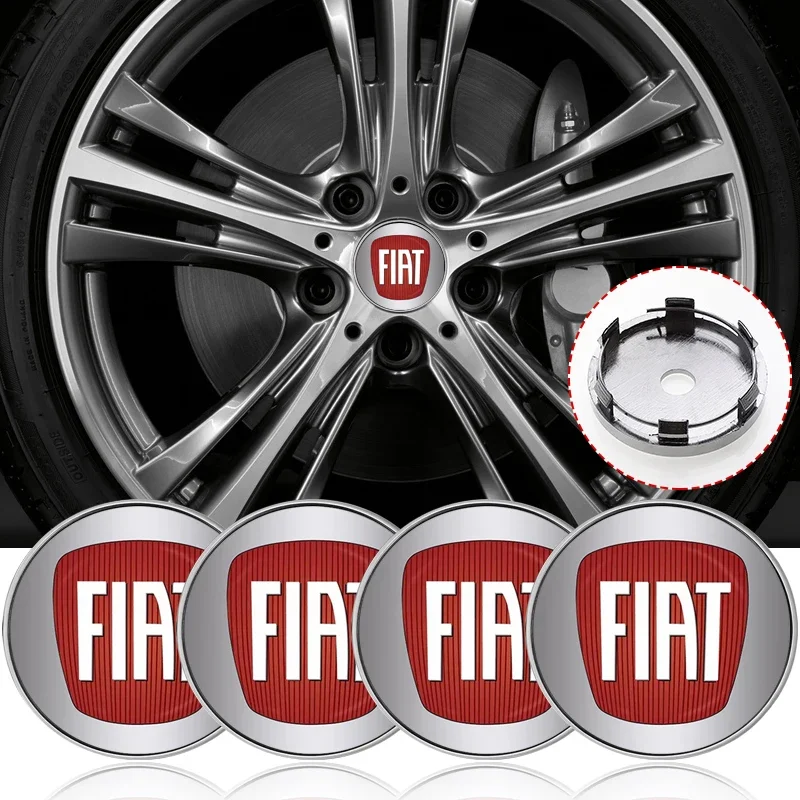 4pcs 60mm Car Wheel Center Hub Center Cap Rim Hub Dustproof Cover Emblemem For Fiat 500