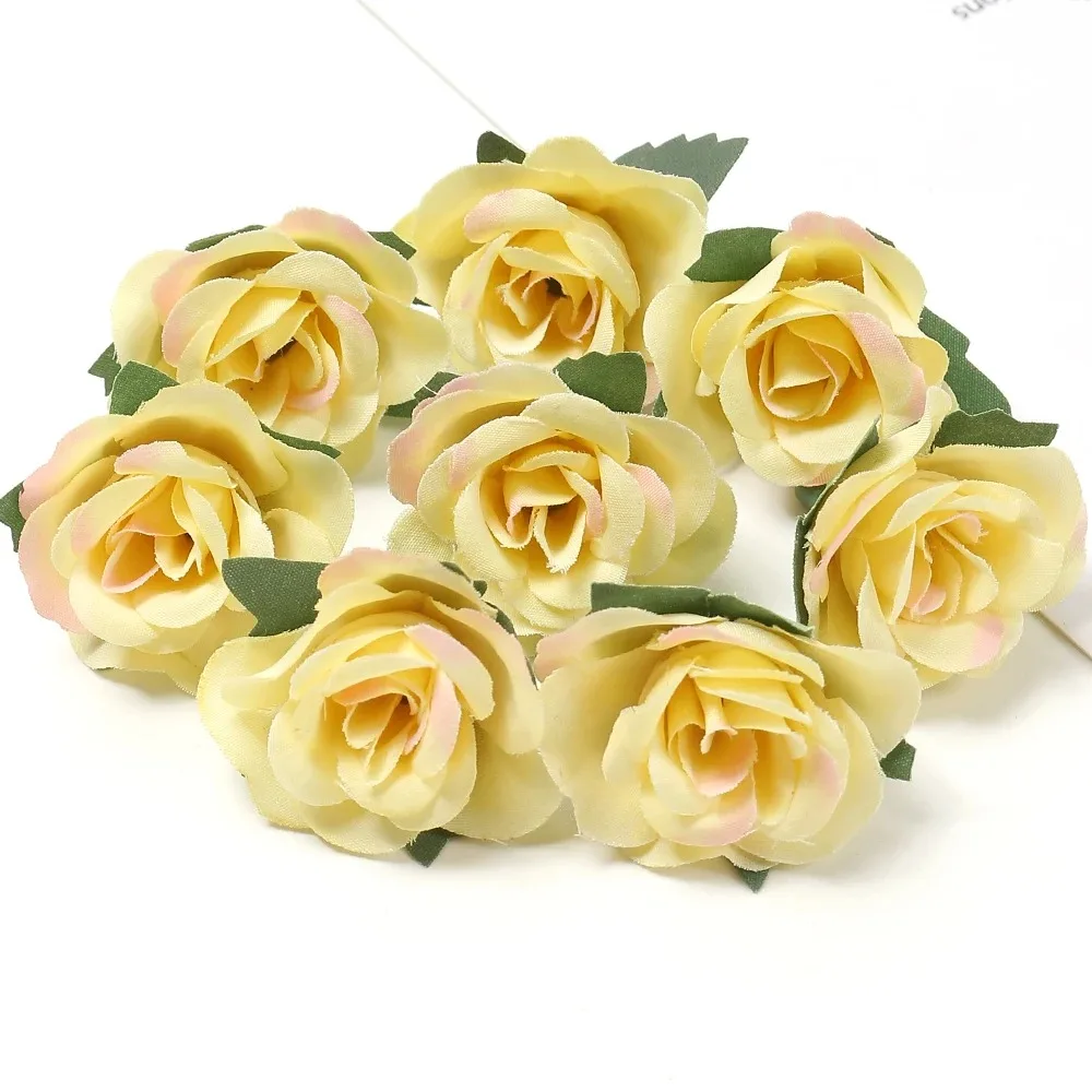 10/20pcs Rose künstliche Blumen Köpfe 3,5 cm gefälschte Blumen für Wohnkultur Hochzeit Hochzeit Dekoration DIY Girlande Geschenk zubehör – Detail 12