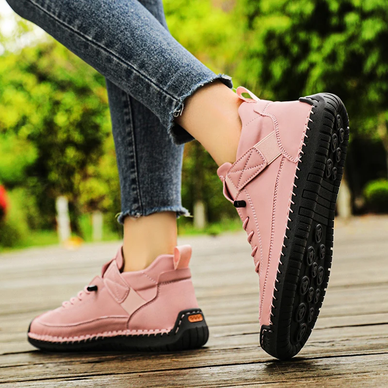 New Women Casual Shoes Handmade Leather Women's Shoes