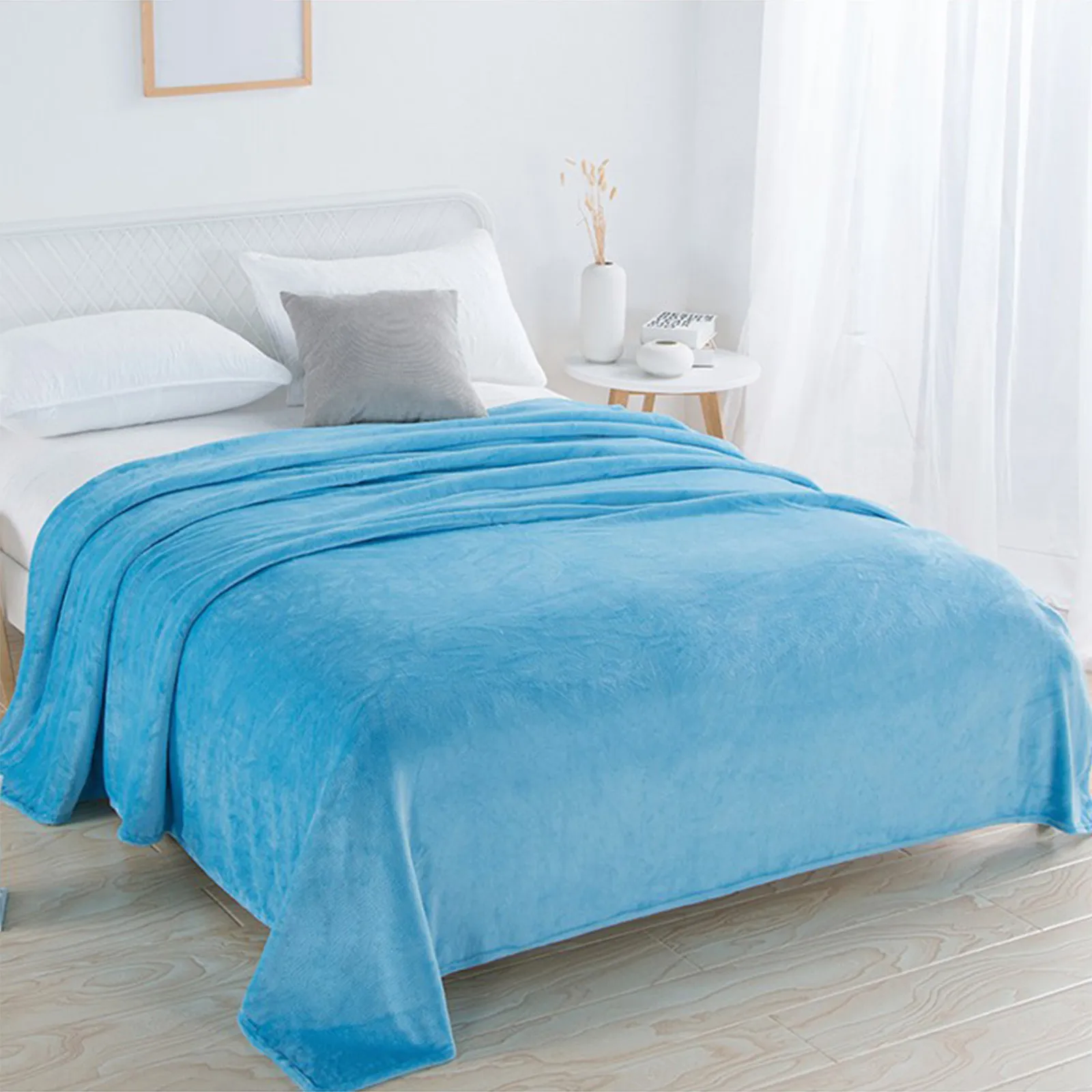 Fleece Blankets Single Twin Blanket For Bed Full Size Fleece Throw Blanket Warm Blankets For Winter Shoulder Knee Cozy Blanket 5
