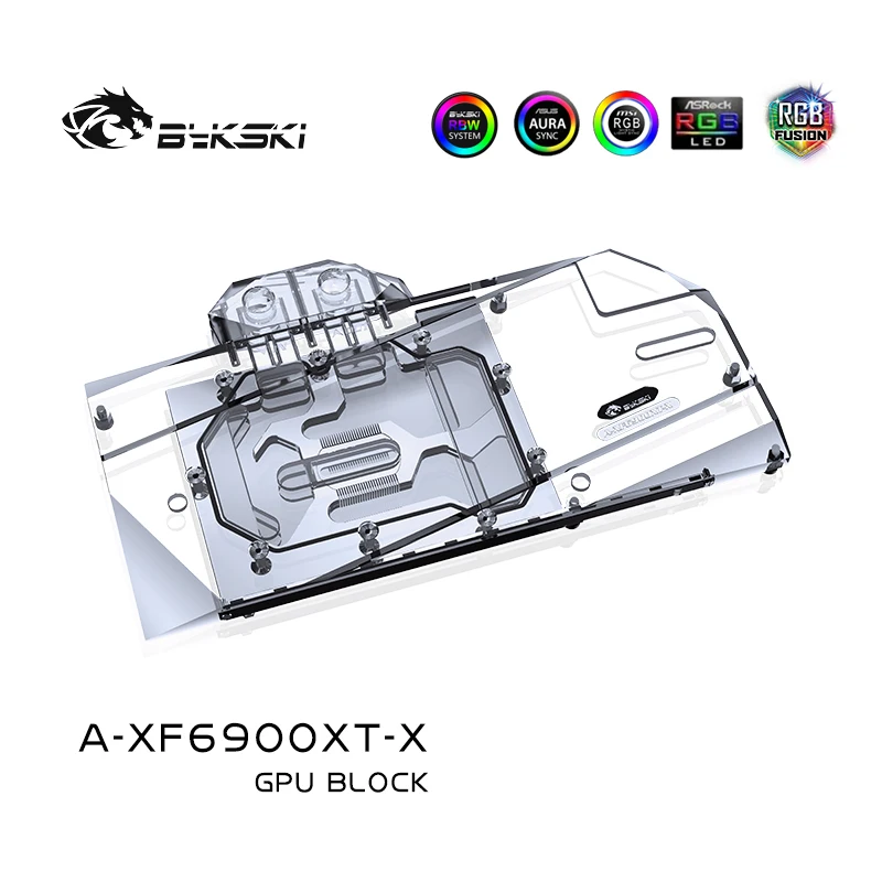 Bykski Water Block Uso Per Xfx Radeon Rx 6800 Xt Speedster Moc 319/Rx 6900Xt Scheda Gpu/Blocco Radiatore In Rame A Copertura Totale