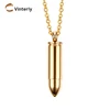 Vinterly Punk 5 Colors Stainless Steel Cremation Pendant Necklaces Pets Keepsake Urns for Ashes Gold-color Jewelry Waterproof 1