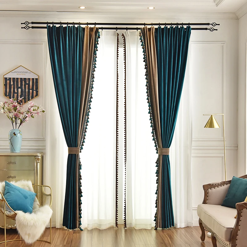 Brown And Blue Living Room Curtains | Bryont Blog