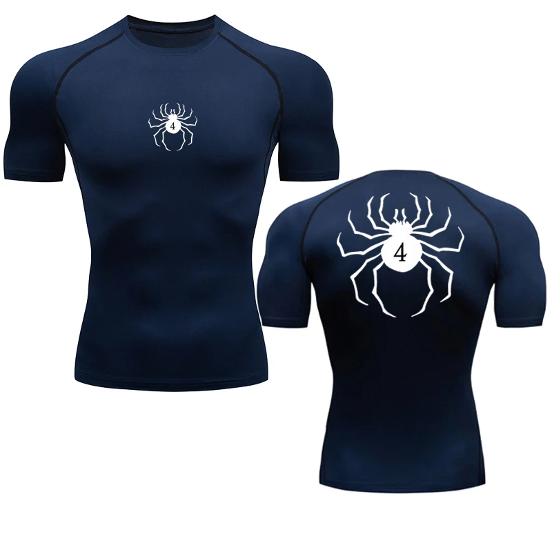 Anime Hunter X Hunter Compression Tshirt Quick Dry Running Gym Fitness Tight Sportswear Summer Breathable Spider Short Sleeve 2