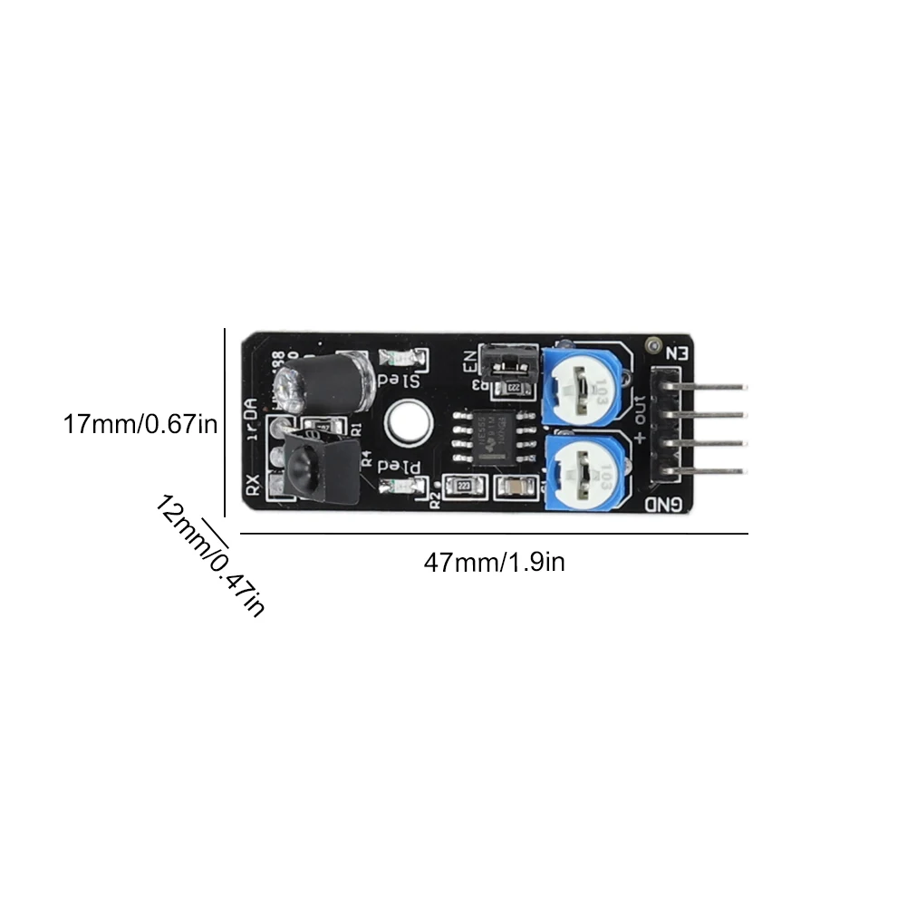 KY-032 스마트 자동차 장애물 회피 센서 4핀 지능형 자동차 장애물 회피 센서 DC3.3-5V DIY 스마트 자동차 로봇용