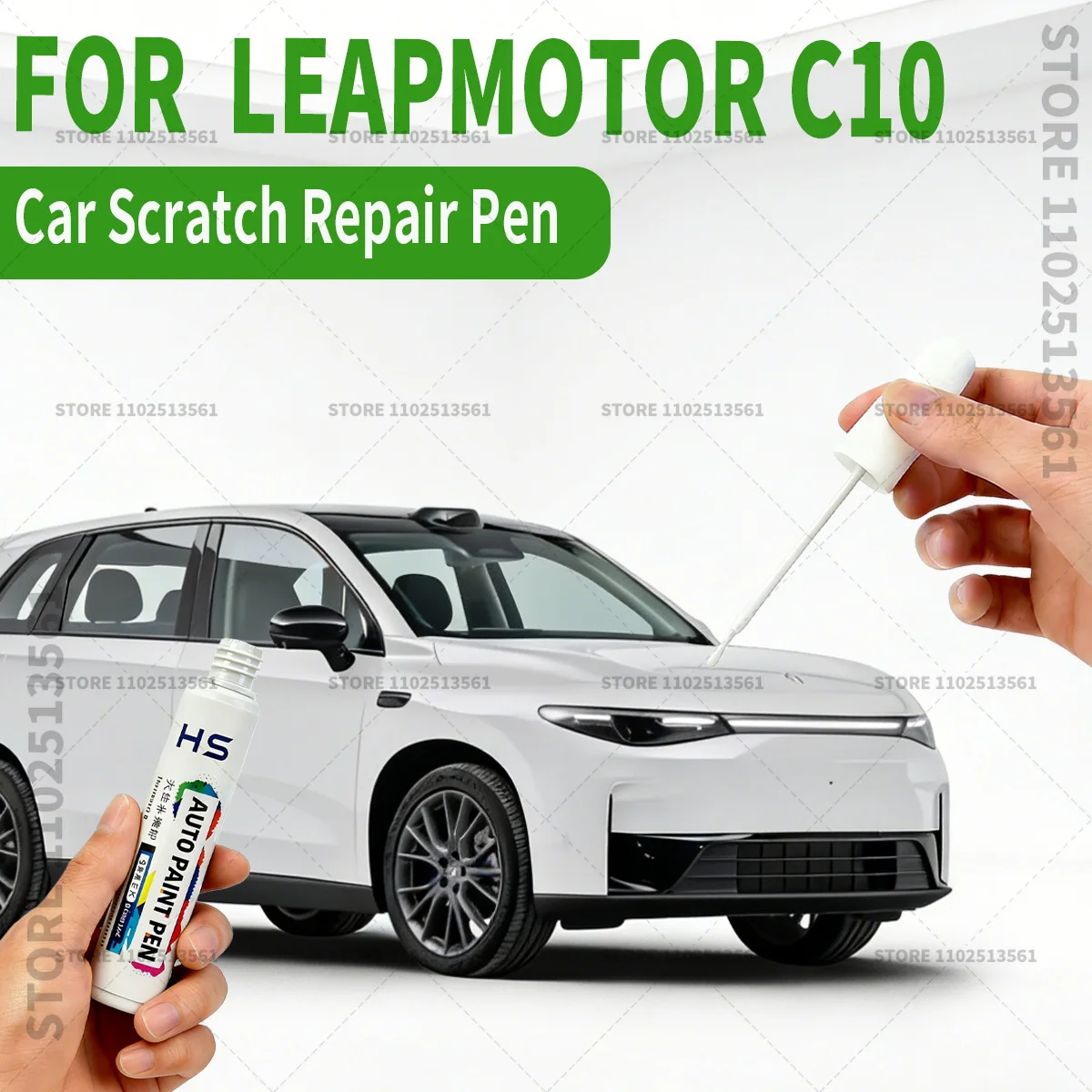 Für 2023-2025 Leapmotor C10 Autolack-Reparaturstift Kratzerentferner DIY Auto-Zubehör Lila Grau Weiß Blau Schwarz – Detail 1