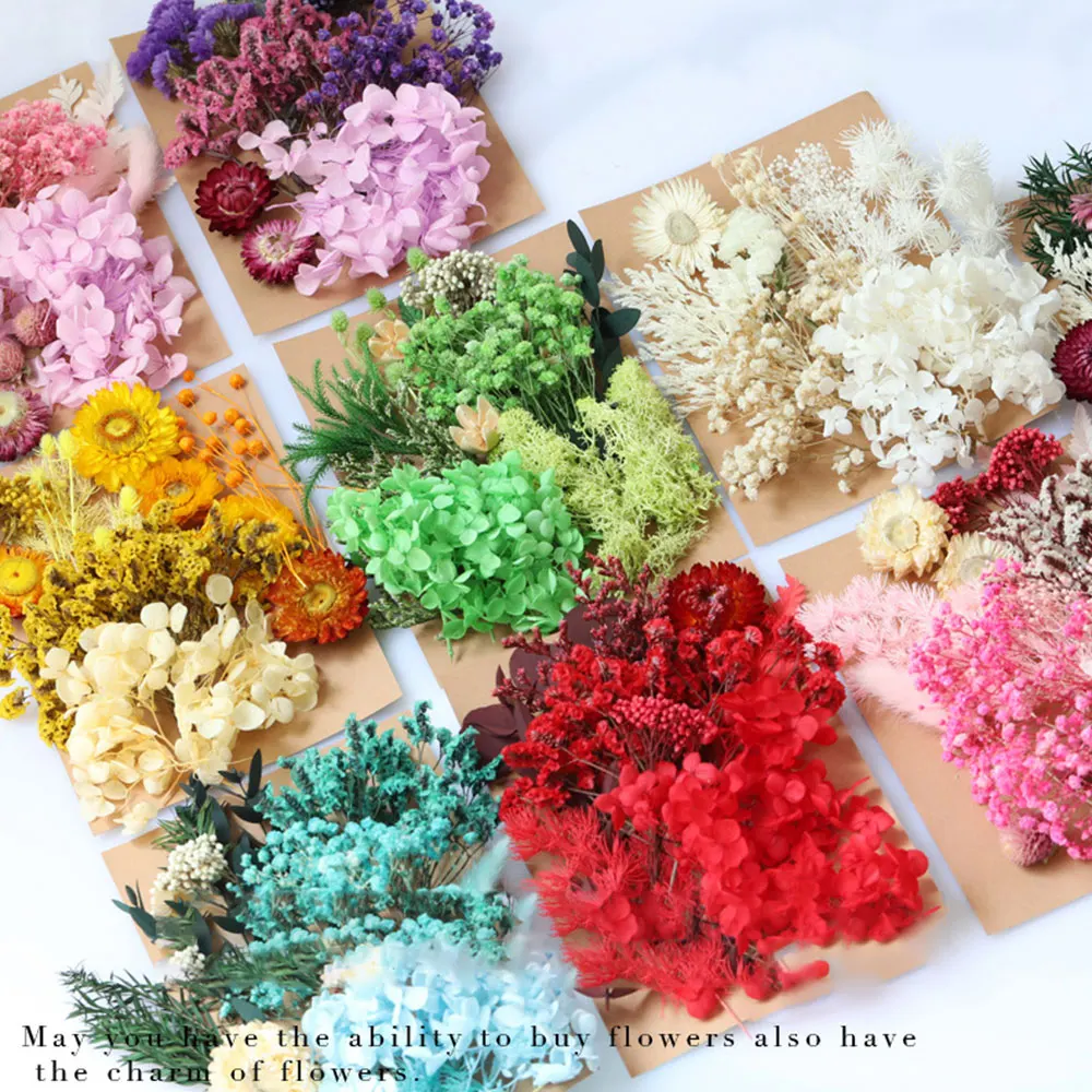 Real Dried Flowers Natural Preserved Florals Material Package for Epoxy Resin Casting Mold DIY Photo Frame Aromatherapy Candles