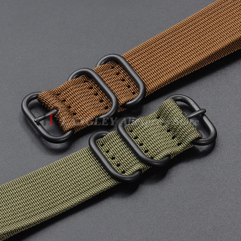 Premium Nylon Braided Sport Watch Band - Universal Replacement Wrist Strap with 5-Ring Buckle