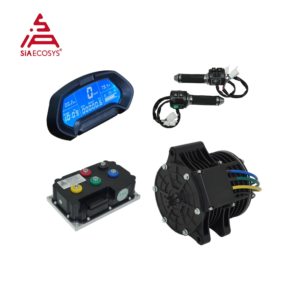

QS MOTOR QS138 3000W V1 V2 70H 72V 100KPH Mid Drive Motor Belt Sprocket Design Conversion kit with Fardriver ND72530 Controller