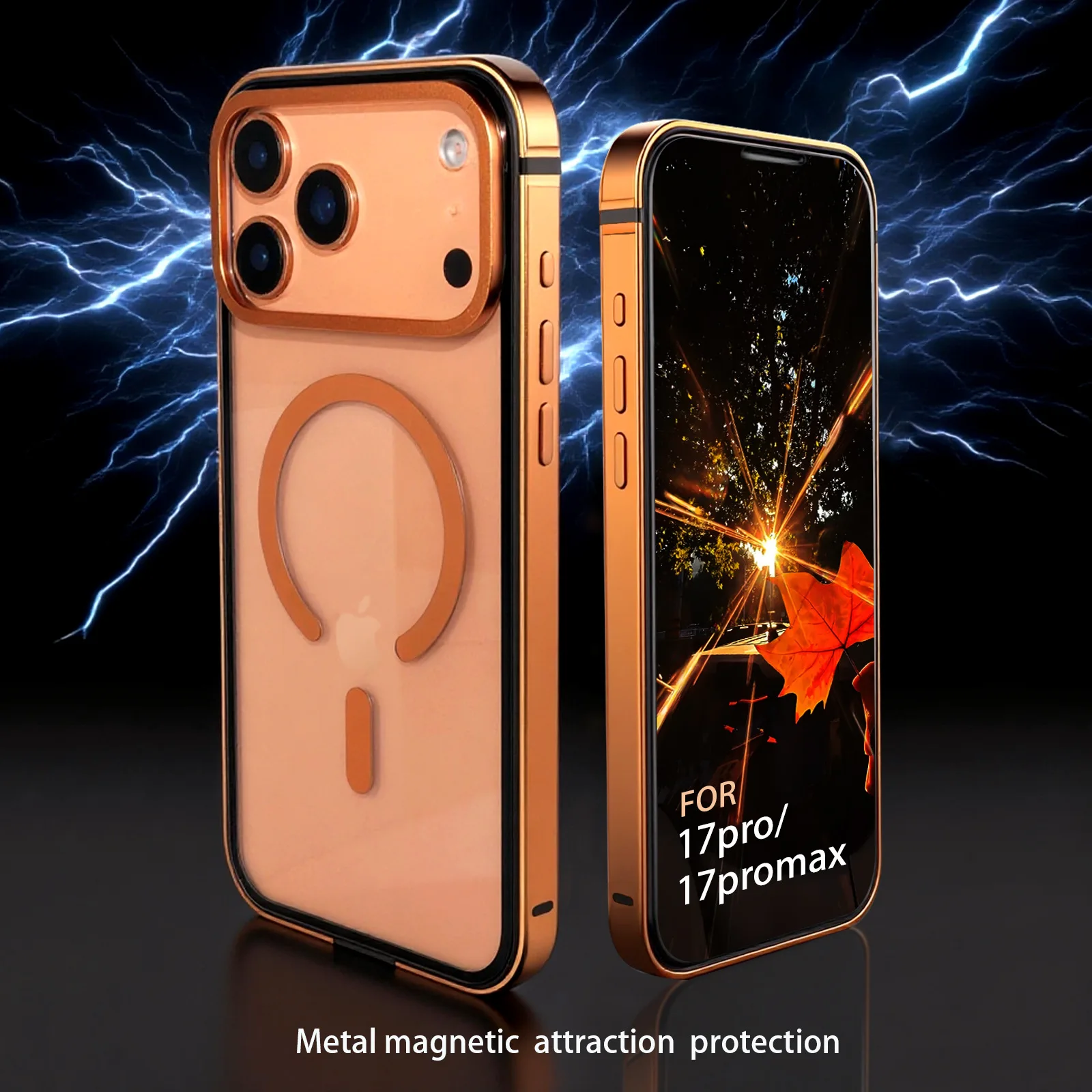 Premium Metal Frame Phone Case with MagSafe Magnetic Charging and HD Backplate Protection