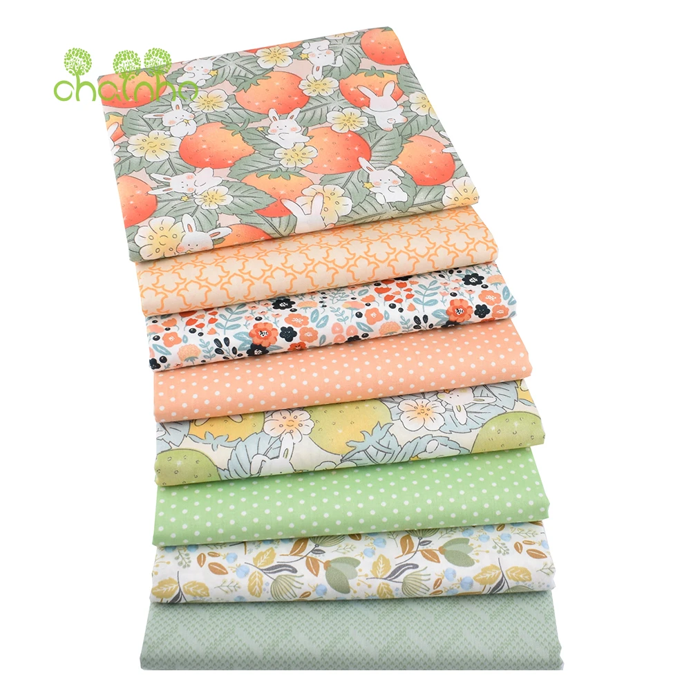 Chainho,Flower& Cartoon Printed Twill Cotton Fabric,DIY Sewing Quilting Home Textiles Material For Baby Children's Bedding,Shirt