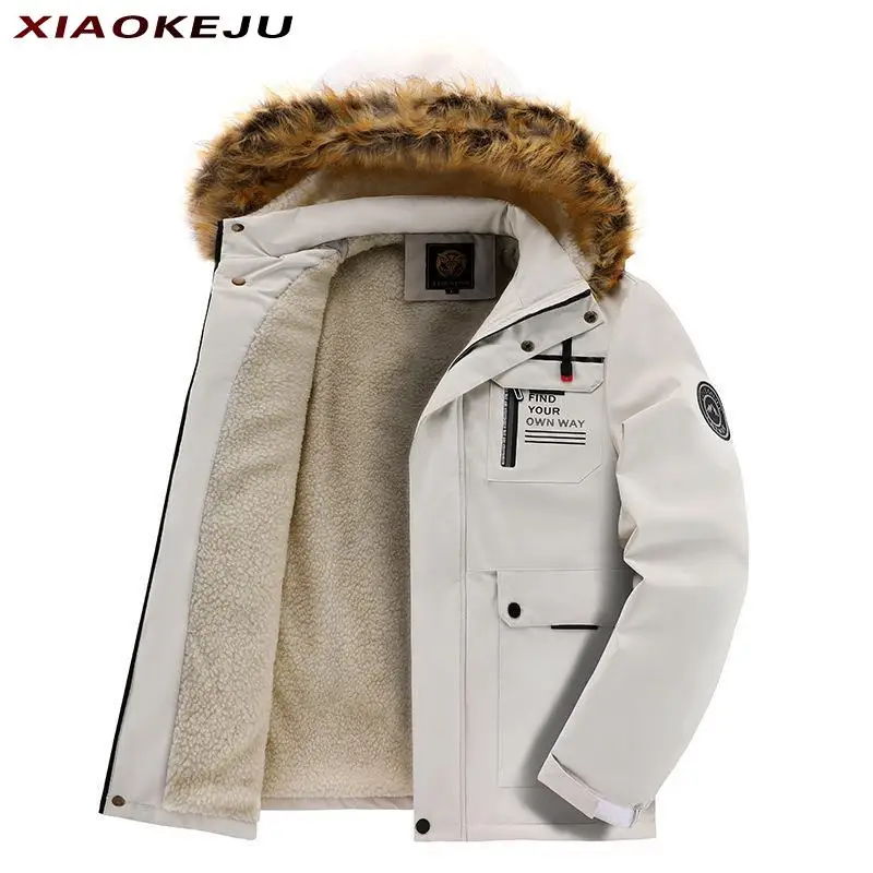 Men Plus Size Thermal Clothing Parkas Man Men's Social Coat Mens Long Winter Jackets New Cold Parka Coats Down Trench Clothes