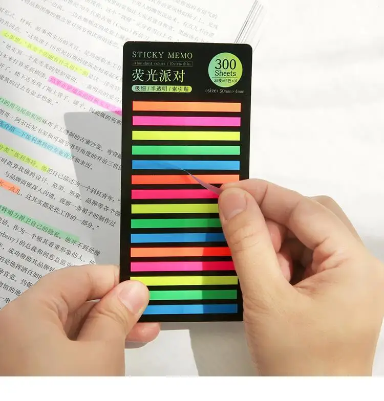 marcador planejador adesivos escritório escola papelaria cor