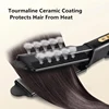 Ceramic Tourmaline Ionic Titanium Flat Iron Hair Straighten 2 In 1 Steam Vented Hole Design Wide Plate Hair Straightener 4