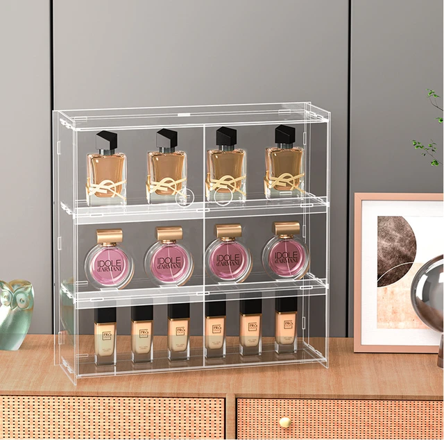 Dustproof Perfume Storage Box Acrylic Cosmetic Storage Box Waterproof  Makeup Perfume Organizer Holder Large Capacity - AliExpress