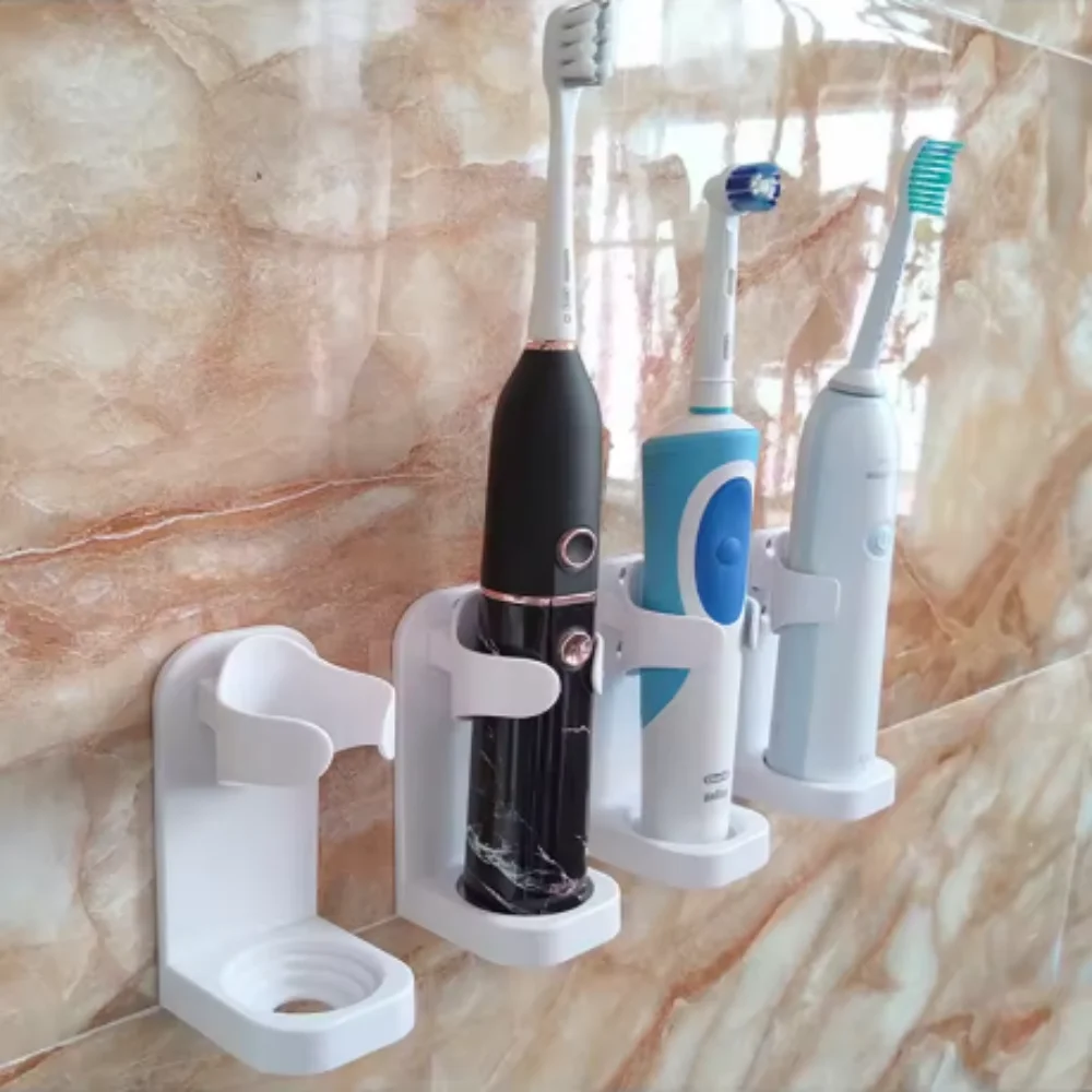 Traceless Toothbrush Holder Bath Wall-Mounted Electric Toothbrush Holders Adults Toothbrush Stand Hanger Bathroom Accessories 4