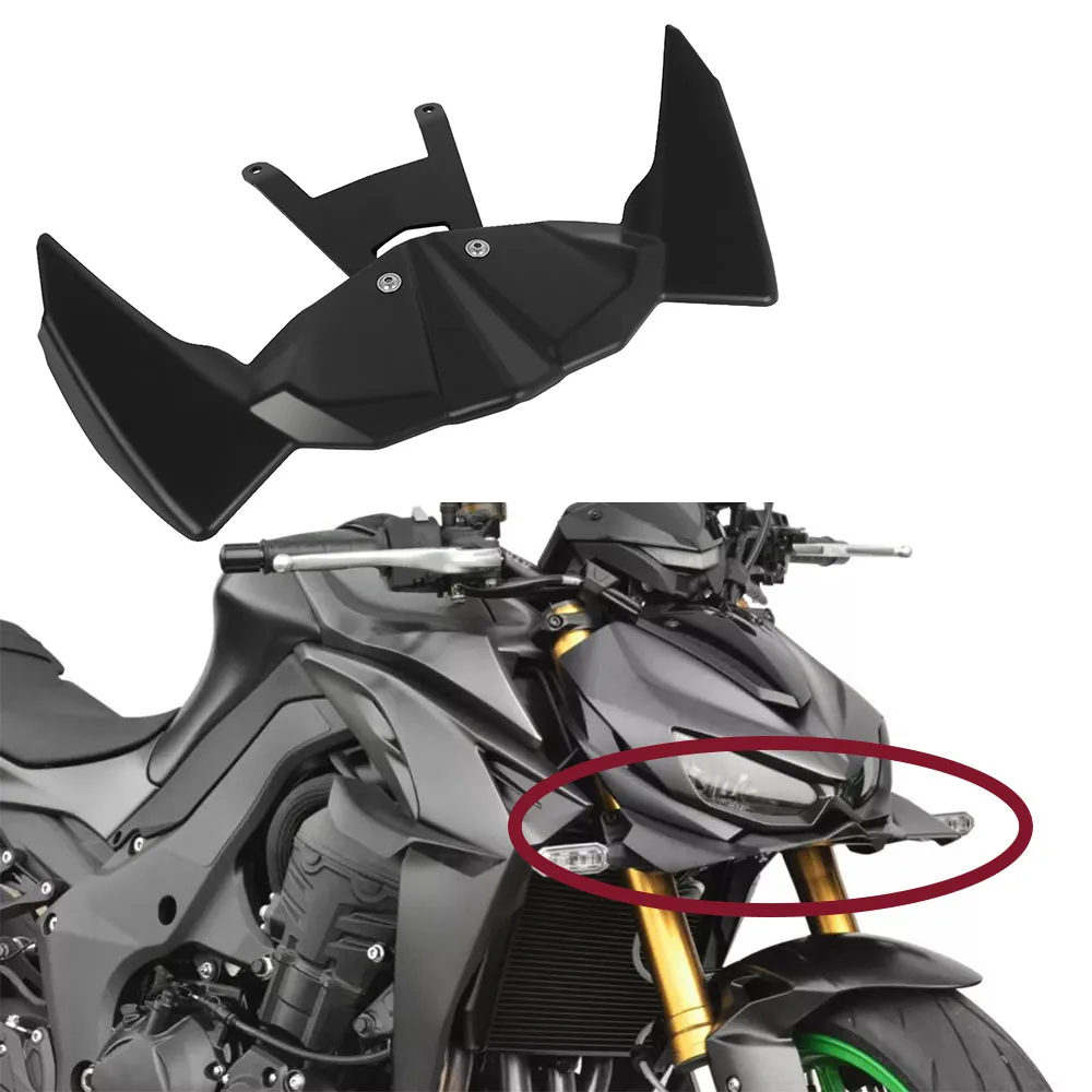Kawasaki Z1100 Z 1100 SE 2026- 프론트 스포일러 페어링 윙렛 공기역학적 네이키드 다운포스 윙 디플렉터 윈드스크린 바이저