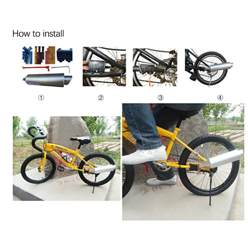 Bike Accessories Bicycle Turbo Motorcycle Sound Effects MTB Road Bike Exhaust Pipe Bicycle Auto Turbine Whistle Exhaust Pipes Tools Cycling Parts