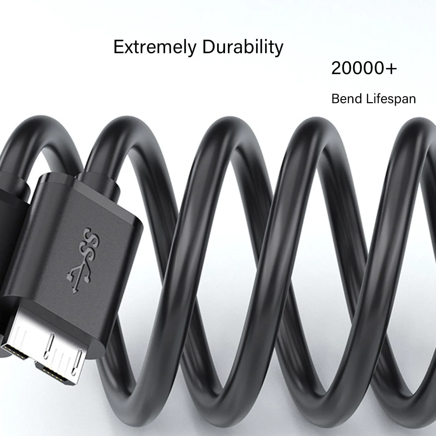 High-Speed USB 3.0 External Hard Drive Data Cable