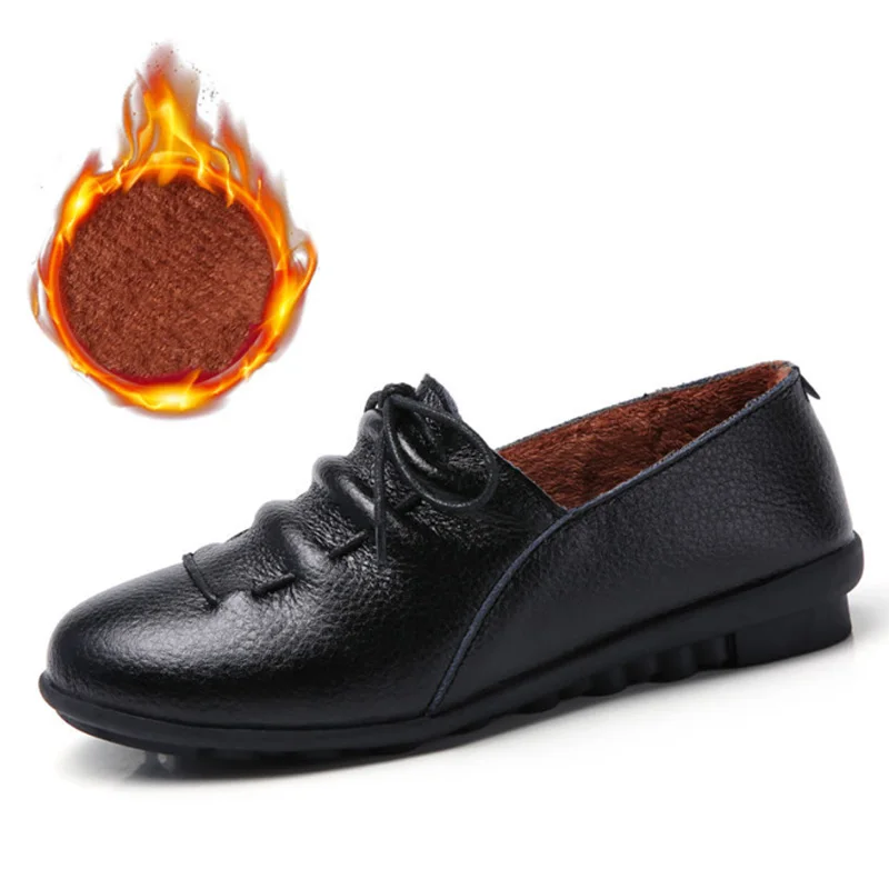 Step on Spring and Autumn Flat Heels Korean casual shoes single shoes bean shoes lazy people's shoes oversized mom's shoes