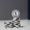 10pcs 43mm Ceramic Chips Large Numbers Texas Hold'em Poker Chips Bacardi Entertainment Coins Family Party Game Scorecard 5