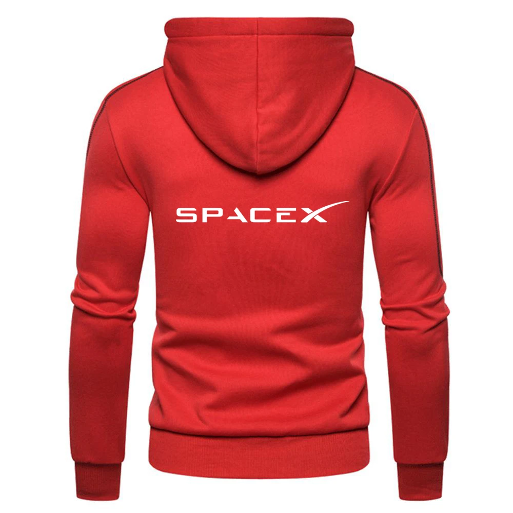 2022 New SpaceX Casual Fashion Outdoors Logo Men's Cozy Cotton Hoodie Printed Fitness Sweatshirt Solid Fleece College Jacket Top long hoodie