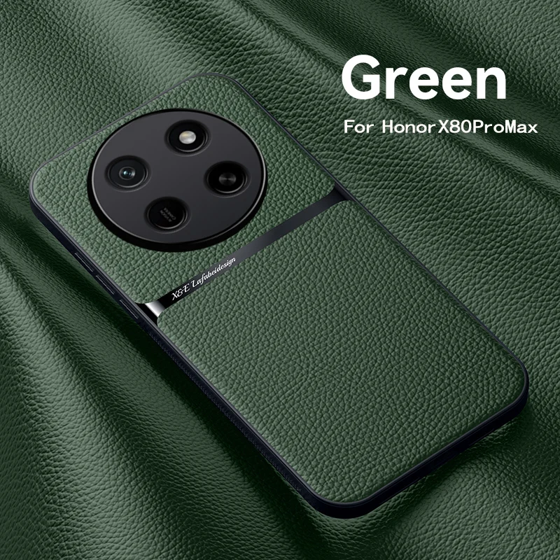 Magnetic PU Leather Shockproof Phone Cover with Ultra-Thin Camera Protection