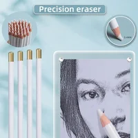 Newest 12-1PC Rubber Pen Eraser Pencil Pen Tip Rubber Type High Precision Pencil Eraser For Manga Highlight Art School Supplies 2