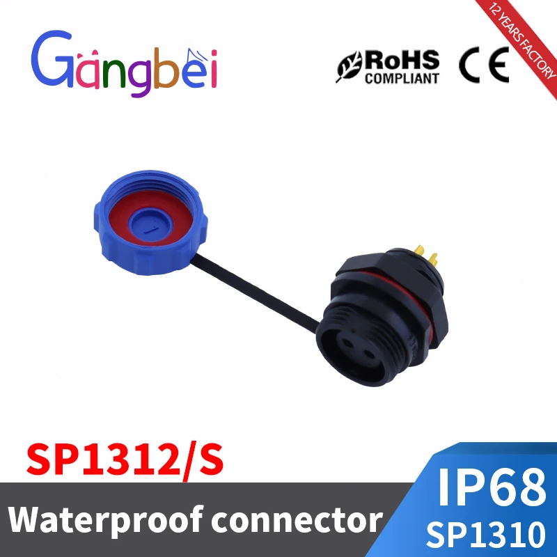 Durable IP68 Waterproof Multipin Panel Mount Connector Set