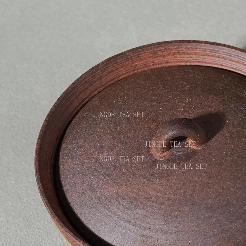 Vintage Ceramic Coarse Ceramic Old Rock Mud Chinese style Tea Cover Bowl Household Single Anti scald Tea Maker