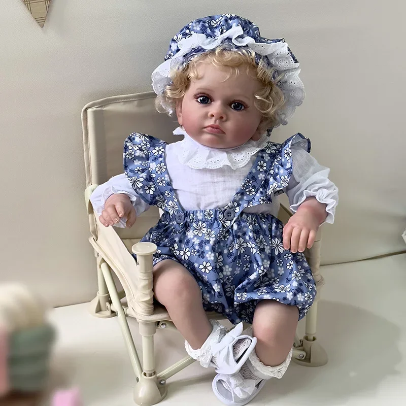 

60cm Reborn Doll Tutti Baby Girl Soft Cuddly Body Lifelike 3D Skin with Visible Veins High Quality Handmade Doll