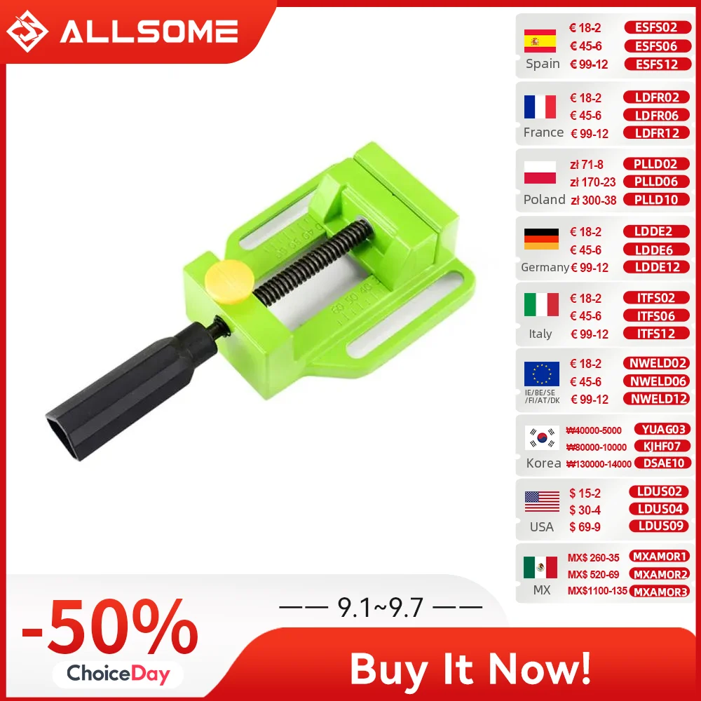 Premium Aluminum Drill Press Vise with Drilling Machine Clamps