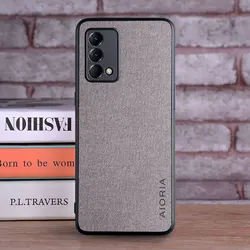Luxurious Textile Leather Case with Soft TPU and Hard PC 3 - in - 1 Material - Phone Cover for Q3 Pro Carnival (Light Grey)