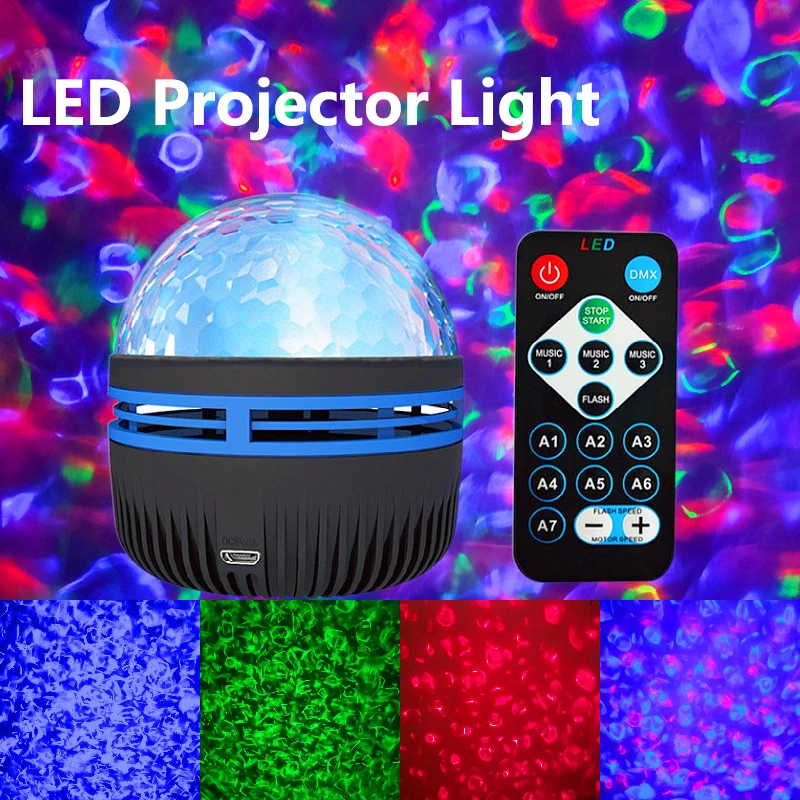 

LED Starry Sky Galaxy Projector Light Colorful Rotating Magical Ball Atmosphere Lamp For Bar Disco Party Bedroom Decor Lighting