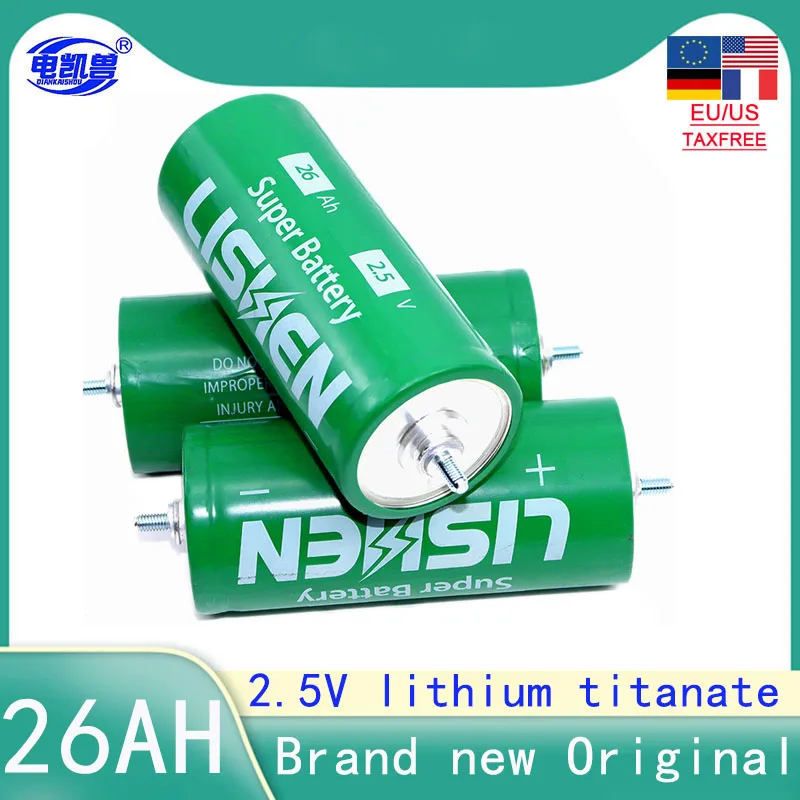 

new 6PCS 2.5V 26Ah lithium titanate battery LTO power battery diy 12v solar energy storage large capacity battery