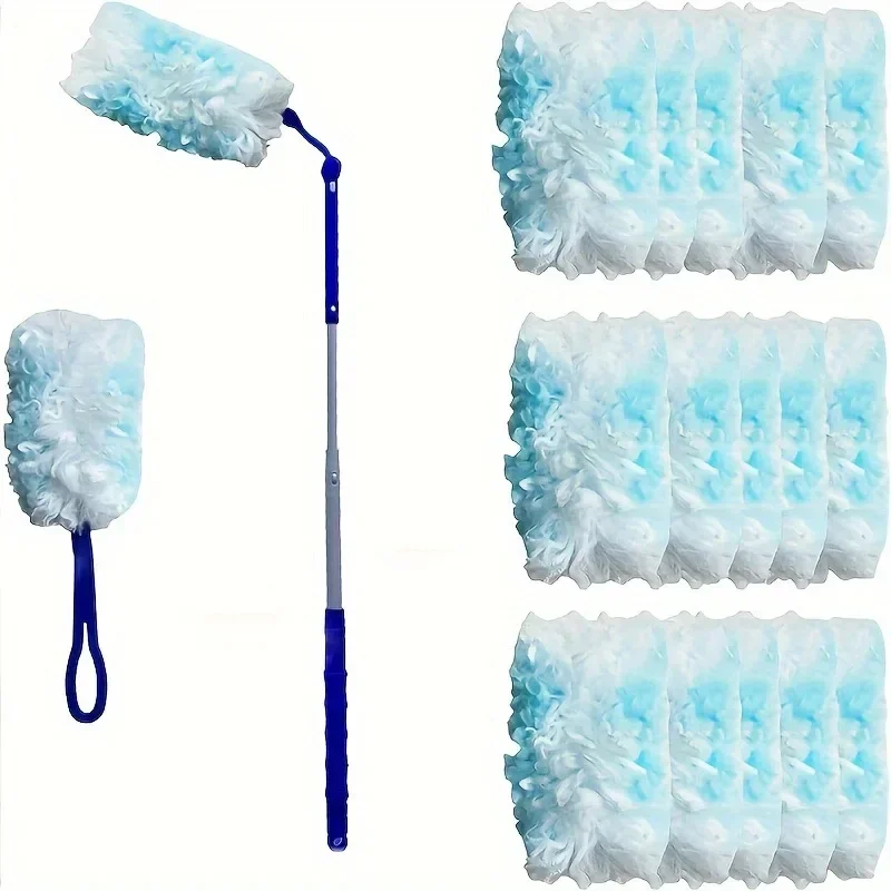 Dust Collector Extended Pole Dust Collector Telescopic Dust Remover Extended Pole Dust Collector For Household Disposable Fiber Cloth Tabletop Electrostatic Precipitator For High Altitude Cleaning