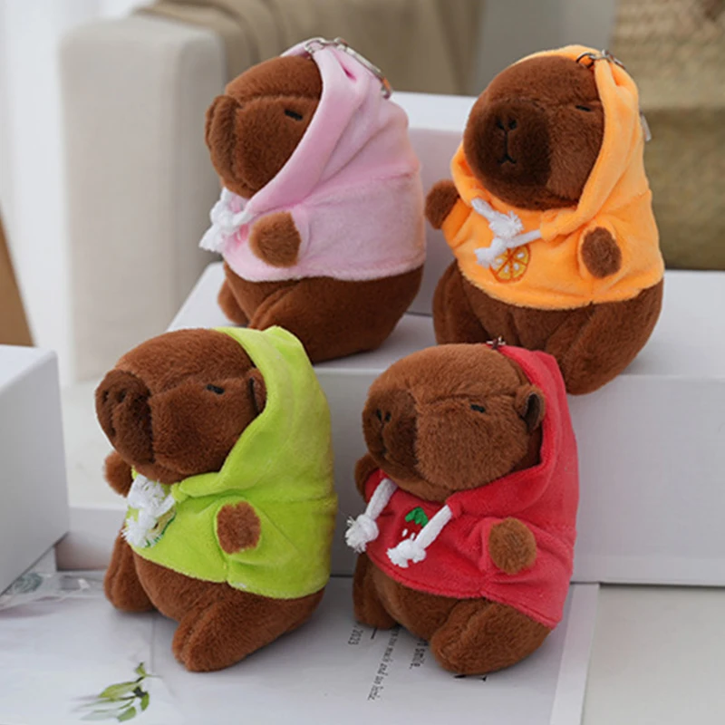 Capybara Plush Toy Doll Keychain Pendant Bag Hanging Ornaments Car Desktop Ornaments