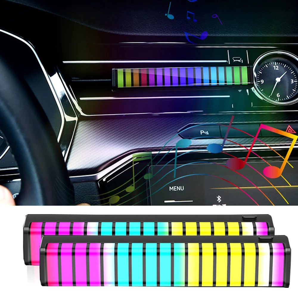 

lamp from cigarette lighter rgb led light bar Car Air Outlet Aromatherapy 3D Sound mood light LED RGB Lamp