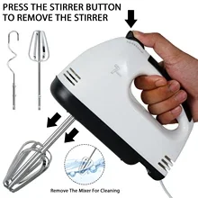Multifunctional Electric Food Blender 7 Speed Mini Mixer Food Cake Baking Dough Mixer Handheld Egg Beater Automatic Cream egg beater food mixer electric whisk handheld electric whisk electric blender