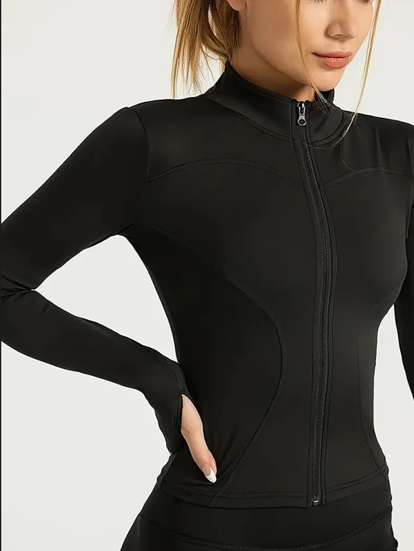 Fitness jacket, women's tight quick-drying top, autumn