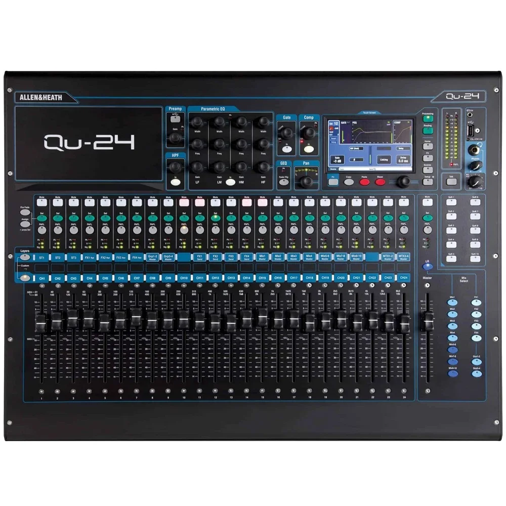 Allen & Heath Qu 24 / Qu24 Mixer Mixer Audio Digitale A 24 Canali Chrome Edition Console Di Missaggio Dj Professionale Per Sistema Audio