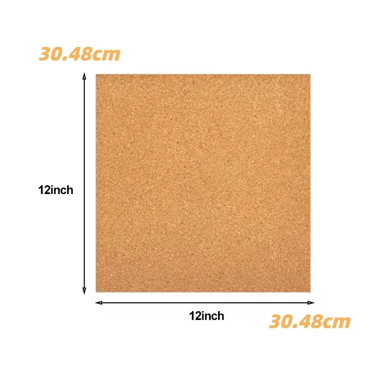 접착식 뒷면이 있는 정사각형 코르크 보드 2/4/6개, 크기 12인치 X 12인치(30*30cm), 두께 6mm(0.236인치), 벽에 붙이는 셀프 접착식 게시판, 코르크 보드 시트, 학교, 사무실 및 가정