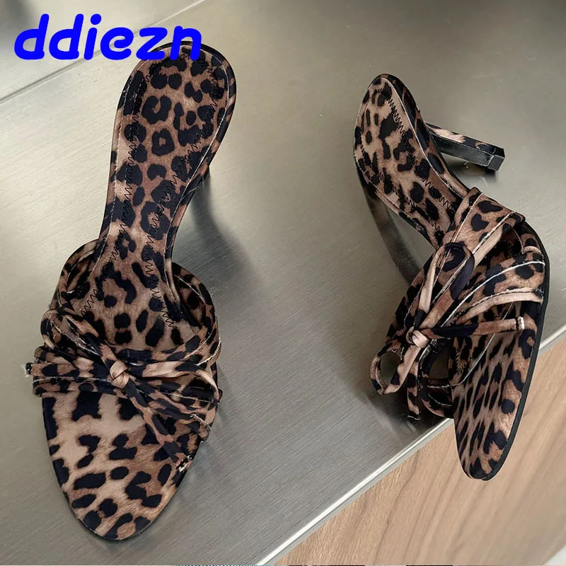 Leopard Print Mules Vision Big Size Footwear Leopard Print Women