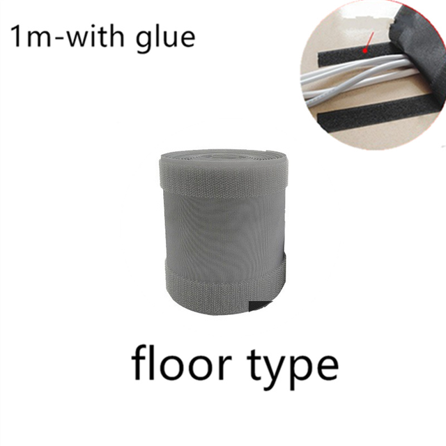 Meter Soft Adjustable Cable Cover Hook And Loop Management Sleeve Office Home Floor Carpet Wire Organizer Supplies