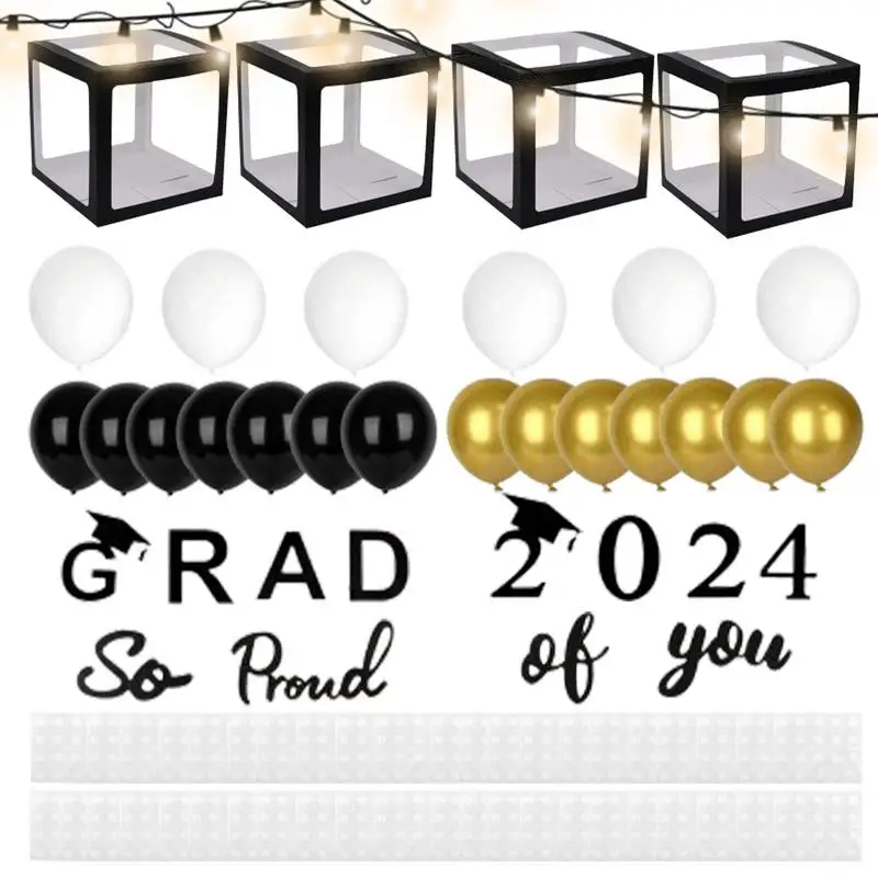 

Graduation Party Decoration Balloon Box Black Graduation Party Balloons Boxes Graduation Party Decorations With Letters 2024